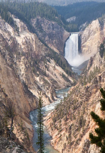 Yellowstone Falls and the Grand Canyon — Stock Photo, Image