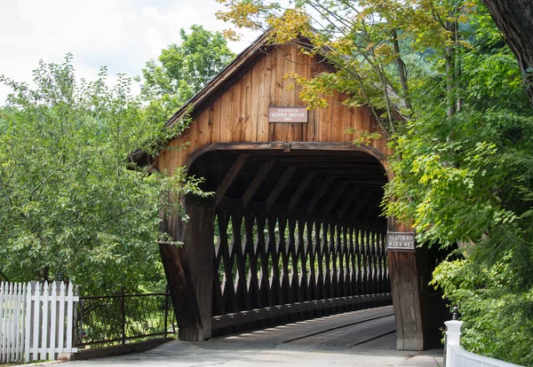 Ponte de madeira pitoresca — Fotografia de Stock