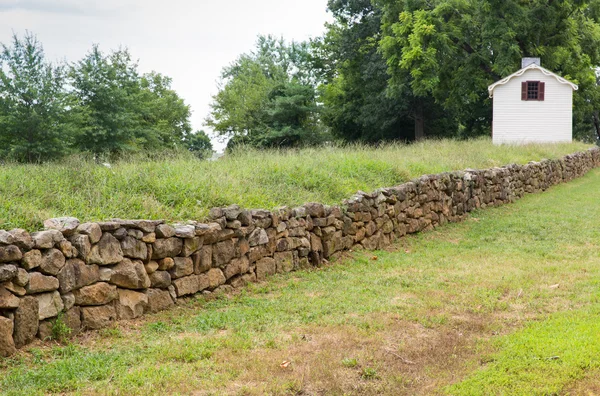 Section préservée du mur de la bataille de Fredricksburg — Photo