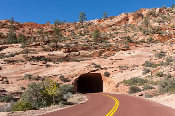 Zion Karmelgebergte snelweg tunnel — Stockfoto