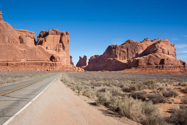 Approach to Arches National Park — Stock Photo, Image