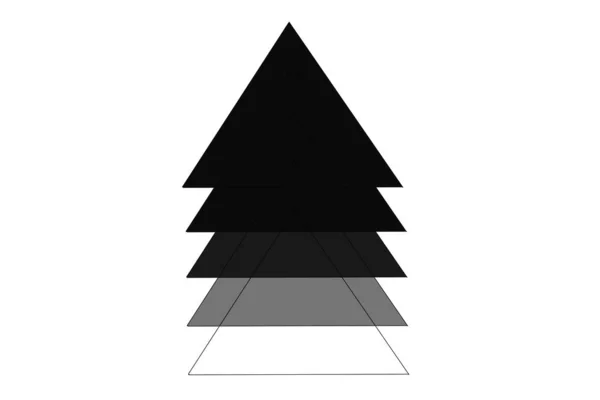 Черно Белые Геометрические Фигуры Выделены Черно Белом Фоне Треугольники Круги — стоковое фото