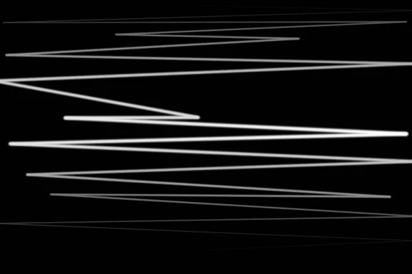 Чорний Фон Поєднаний Хаотичними Білими Лініями — стокове фото
