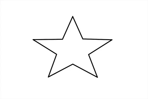Uma Grande Estrela Cinco Pontas Preto Ouro Isolada Sobre Fundo — Fotografia de Stock