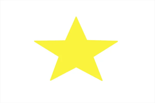 Beyaz arka planda izole edilmiş, siyah ve altın renginde beş köşeli büyük bir yıldız.