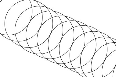 Siyah ve beyaz geometrik şekiller siyah ve beyaz arka planda izole edilmiştir. Üçgenler ve daireler