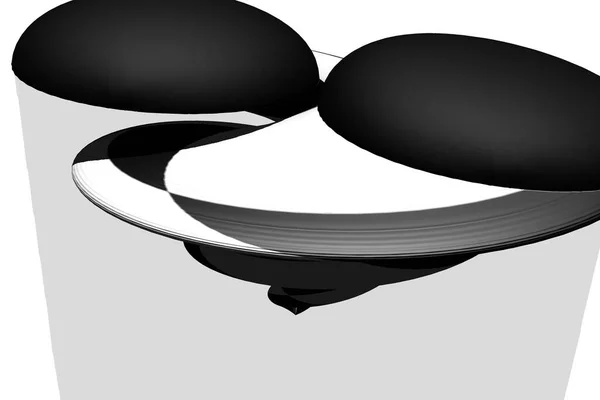 Siyah ve beyaz geometrik şekiller siyah ve beyaz arka planda izole edilmiştir. Üçgenler ve daireler