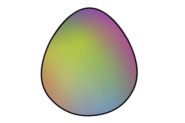 Barevná Velikonoční Vajíčka Slavnostní Atribut Živá Ilustrace — Stock fotografie