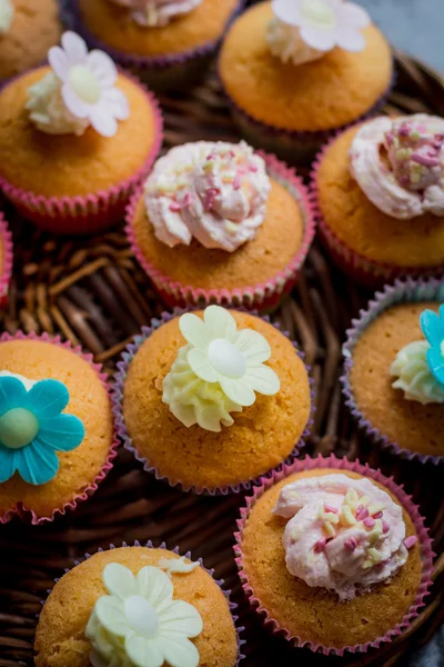 Pastel y magdalenas — Foto de Stock