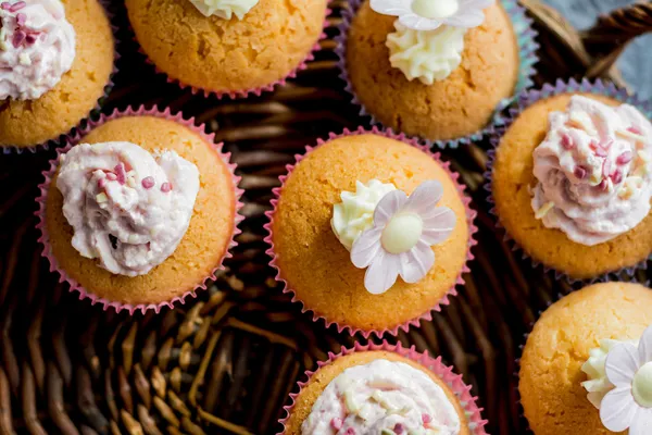 Torta e cupcake — Foto Stock