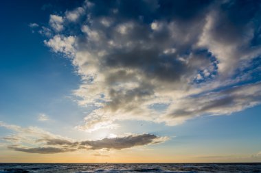 Hollanda deniz günbatımı