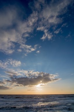 Hollanda deniz günbatımı