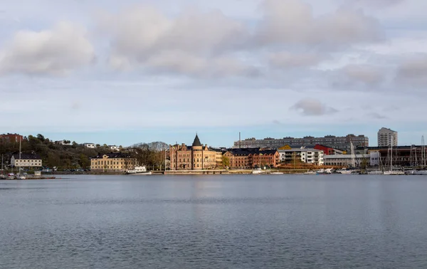 Zweden Ben Gustavsberg Stadsdijk Onder Bewolkte Hemel — Stockfoto