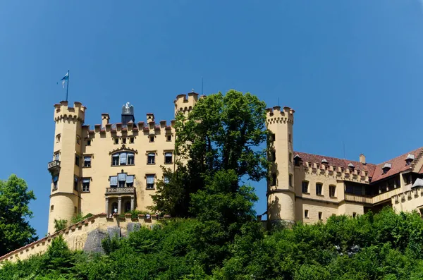 Kastil Hohenschwangau di Pegunungan Alpen Bavaria, Jerman. Stok Foto Bebas Royalti