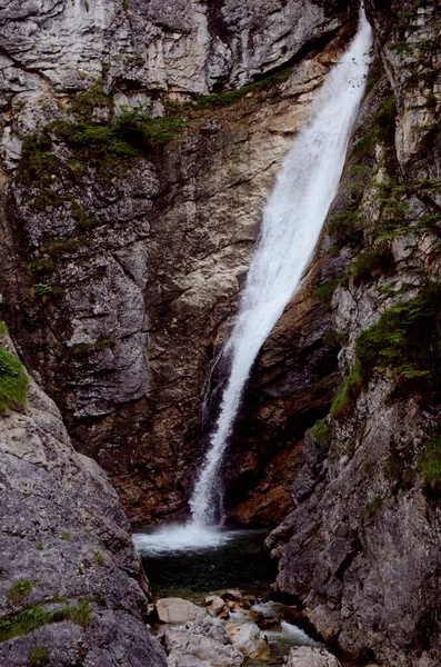 Waterfalls at the Neuschwanstein castle, Bavaria Germany. Stock Photo
