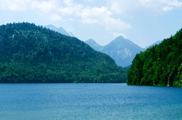 ทะเลสาบอัลป์ซีที่ฮาเฮนซังโว ใกล้มิวนิคในบาวาเรีย ประเทศเยอรมัน ภาพสต็อก