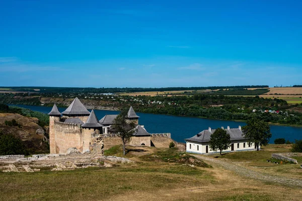 Średniowieczna Twierdza Khotyn Brzegu Dniestru Ukraina — Zdjęcie stockowe