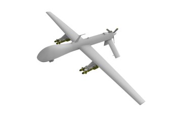 avcı uçağı üzerinde beyaz izole