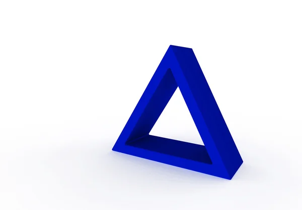 Modelo azul da pirâmide 3d isolado no branco — Fotografia de Stock