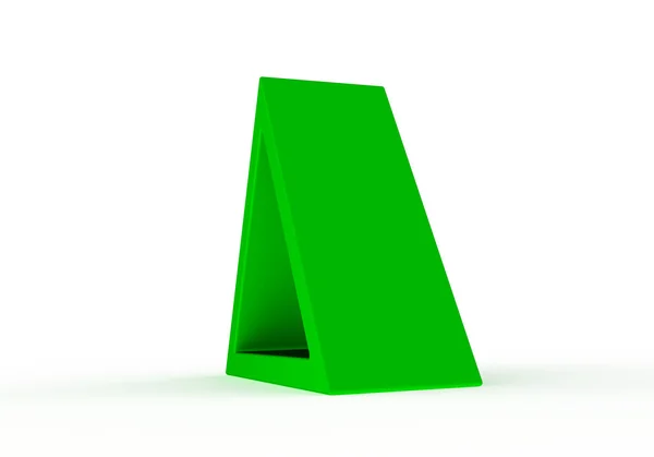 Green 3d Pyramid model isolated on white — Stock Photo, Image