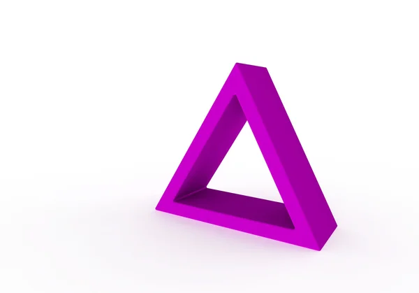 Paars roze 3D piramidemodel geïsoleerd op wit — Stockfoto