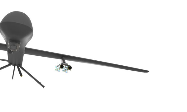 Predator drone isolated on white