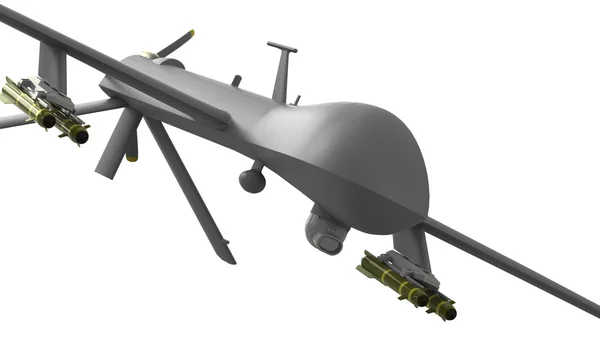 Predator drone geïsoleerd op wit — Stockfoto