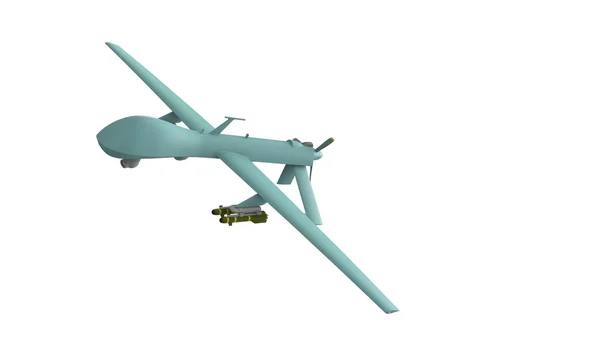 Predatore drone isolato su bianco — Foto Stock