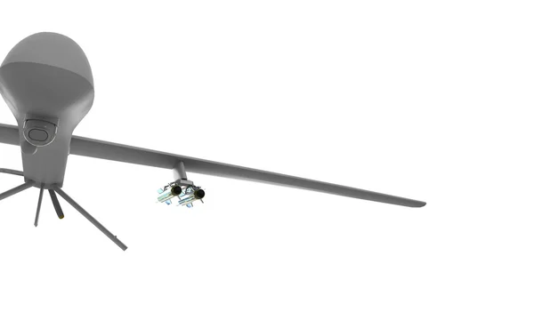Predator drone izolované na bílém — Stock fotografie