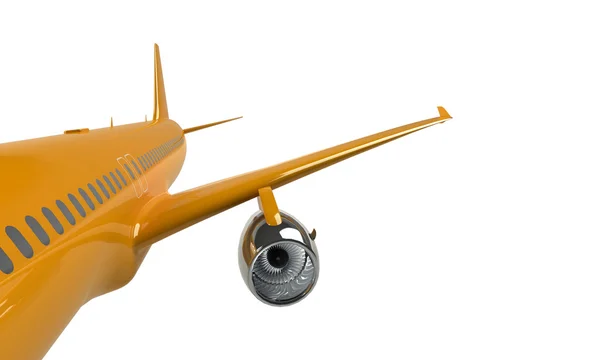 Oranžové letadlo izolovaných na bílém — Stock fotografie