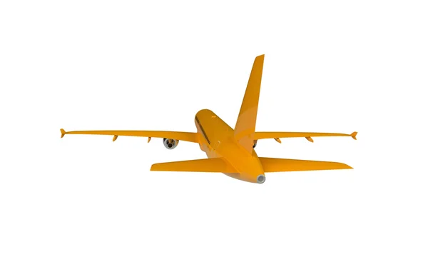 Orange airplane isolated on white — Stock Photo, Image