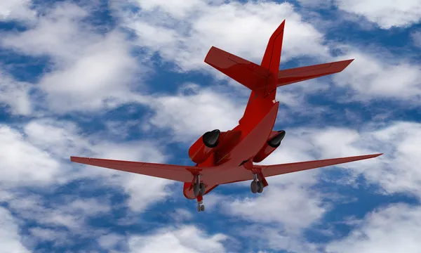 Rött flygplan isolerade — Stockfoto