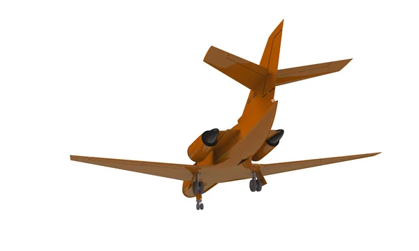 Orange airplane isolated on white — Stock Photo, Image