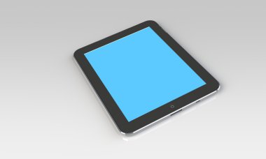 beyaz üzerine izole edilmiş tablet pc