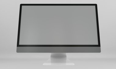 düz plazma televizyon ekranı üzerinde beyaz izole