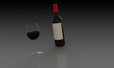 kırmızı veya beyaz şarap ve cam şişe