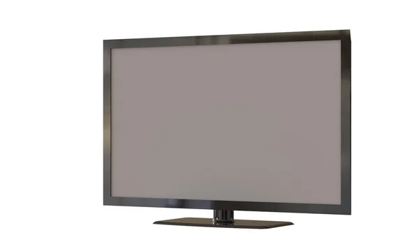 Flat plasma television screen isolated on white — Stock Photo, Image