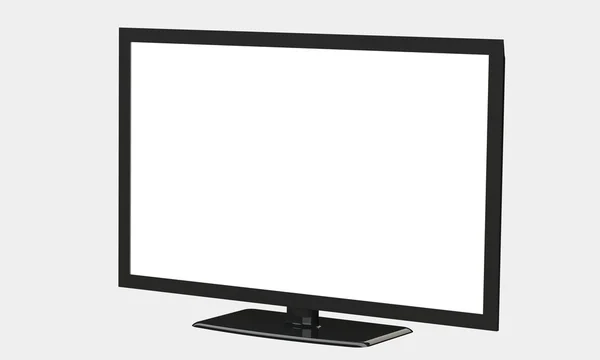 Flat plasma television screen isolated on white — Stock Photo, Image