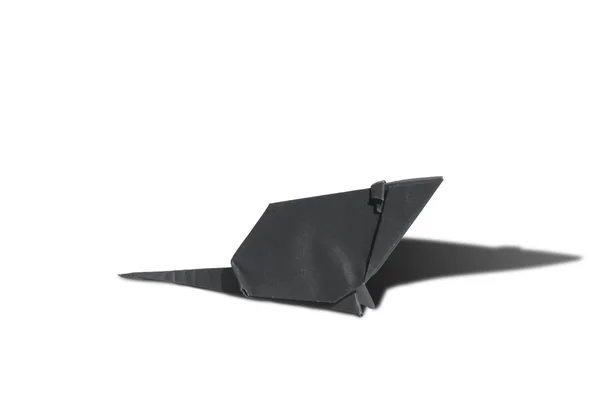 Czerwony origami mysz na białym tle — Zdjęcie stockowe