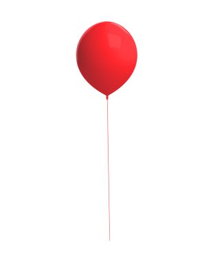Beyaz üzerine izole kırmızı balonlar