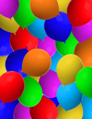 Mavi kırmızı yeşil sarı pembe mavi turuncu balonlar