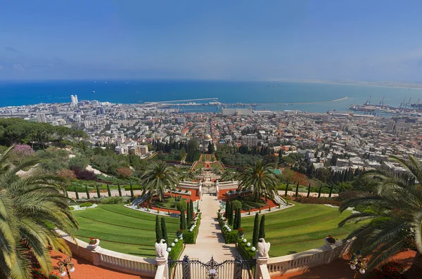 Bahai temple a zahrad v Haifě — Stock fotografie