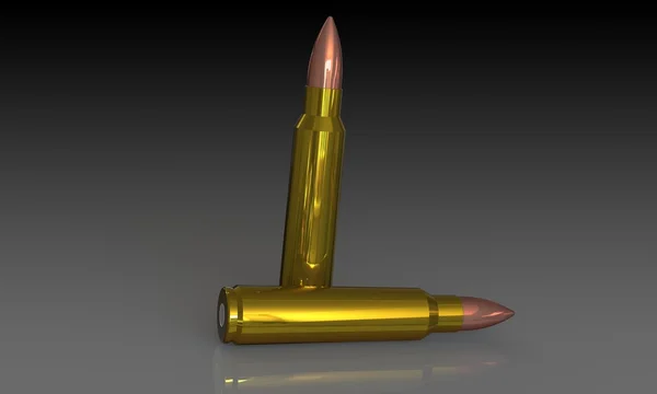 Rifle bullets isolated — Stock Photo, Image