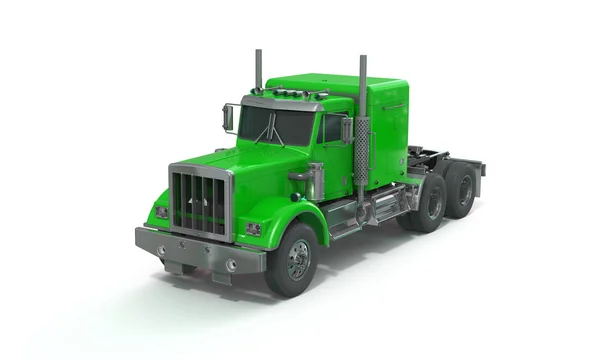 Green truck isolated on white — Stock Photo, Image