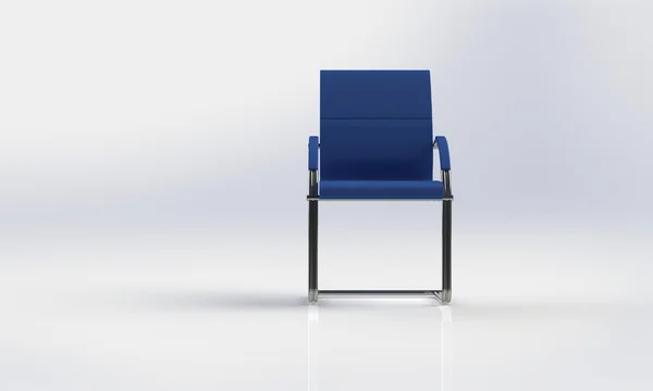 Elegant blue office chair isolated on white — Stock Photo, Image