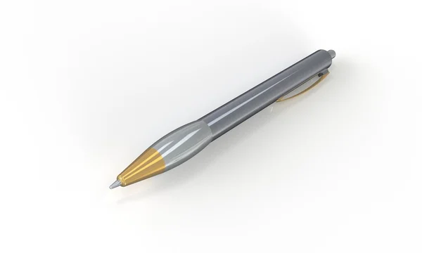 An elegant gold and silver pen isolated on white — Stock Photo, Image