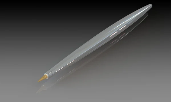 Элегантная золотая и серебряная ручка, изолированная на черном — стоковое фото