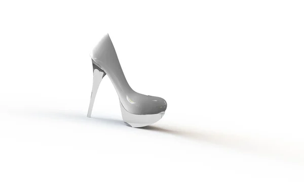 Un par de elegantes zapatos blancos aislados en blanco — Foto de Stock