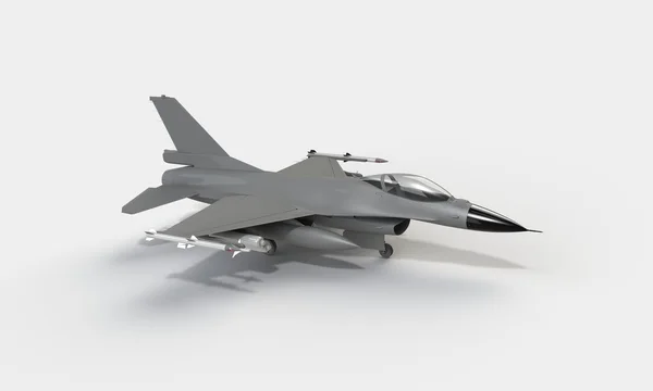 Un modelo de un avión de combate f16 despegando de aterrizaje aislado en blanco — Foto de Stock