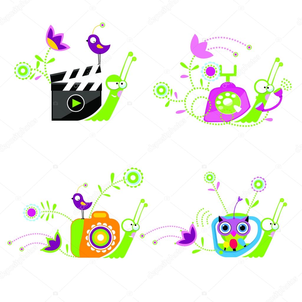 Vector illustration. Snail.